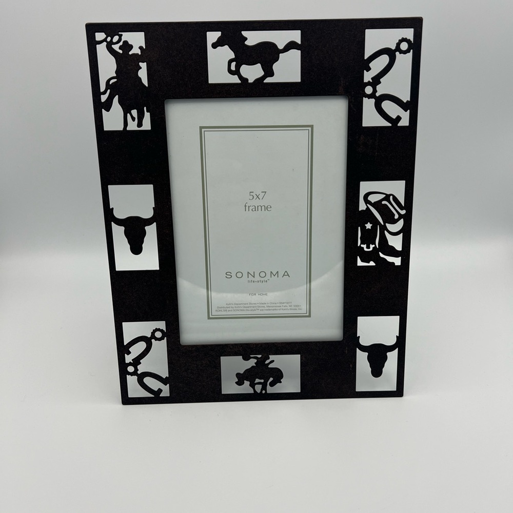 Sonoma Black and White Western Picture Frame